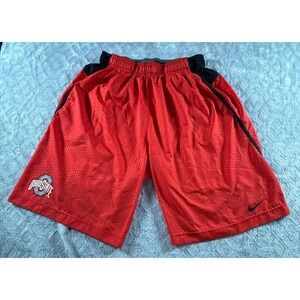 NCAA Ohio State Buckeyes Shorts Red Dri Fit Pockets Nike Men's XL